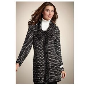 Chico’s | Optic Texture Blair Sweater Coat | 8